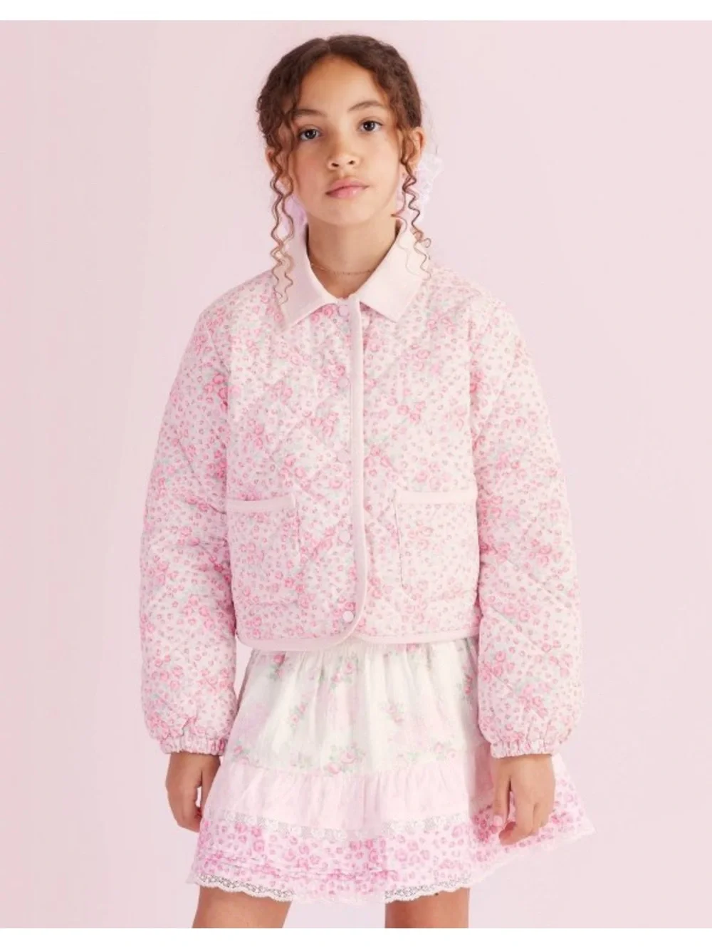 LoveShackFancy Charlotte Roseheart Quilted Barn Jacket